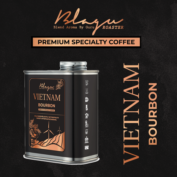 [Premium] Cà phê Blagu hạt đã rang, Bourbon Cầu Đất  Dòng Cà Phê Đặc Sản  100% Arabica - Bourbon  Medium 250g