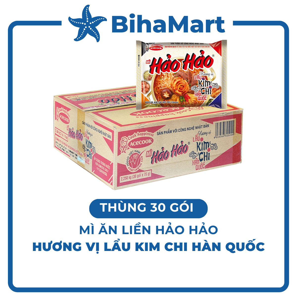 - acecook - hao hao instant noodles kim chi hot pot flavour