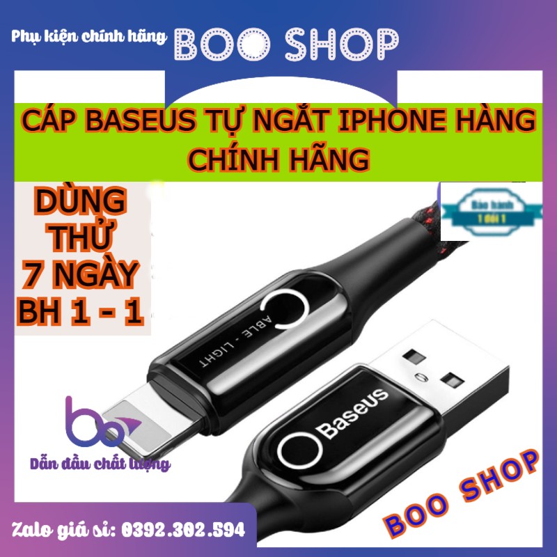 [ CHÍNH HÃNG ] CÁP SẠC TỰ NGẮT CHO IPHONE - BH 12 THÁNG 1 ĐỔI 1.