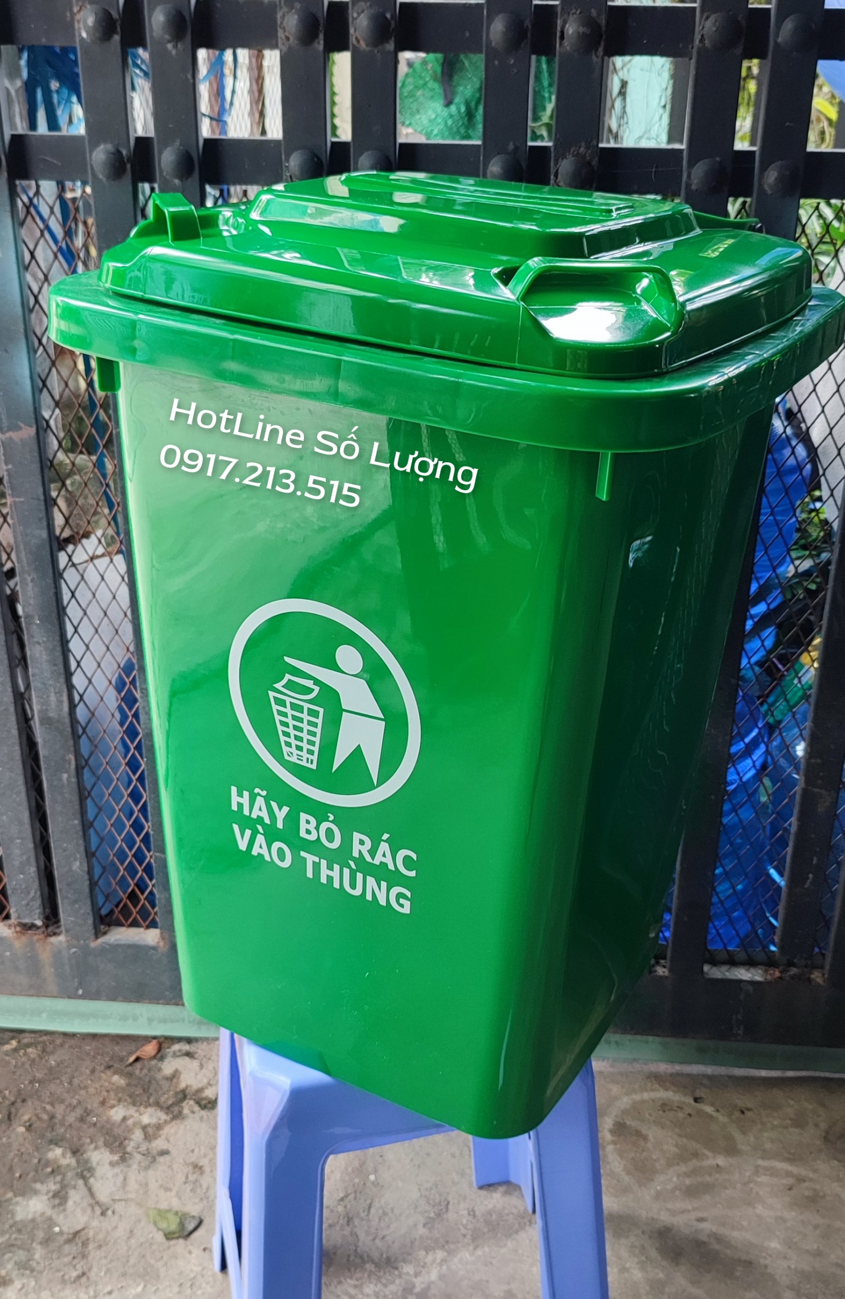 Thùng rác công cộng nhựa 60 lít