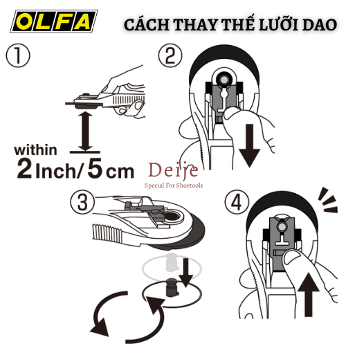 Dao cắt tạo nét dứt OLFA PRC-3/C 28mm Nhật Bản