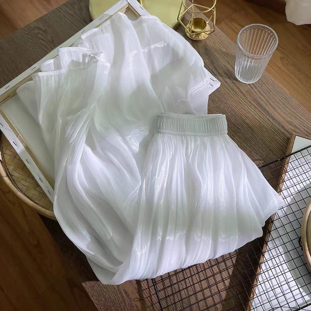 Chân váy Organza dáng dài SALOM