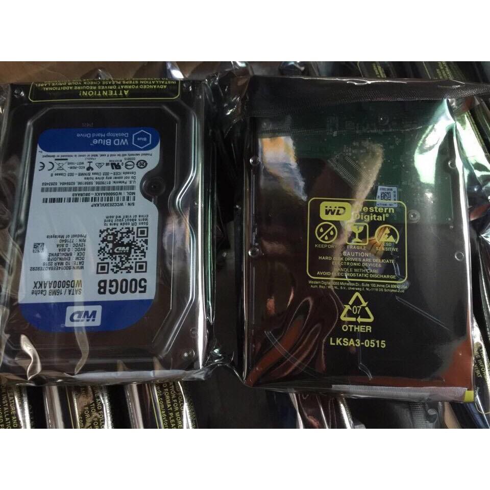 [HCM]Ổ cứng HDD WD Blue Caviar 500GB Hãng phân phối(New - BH 24T)