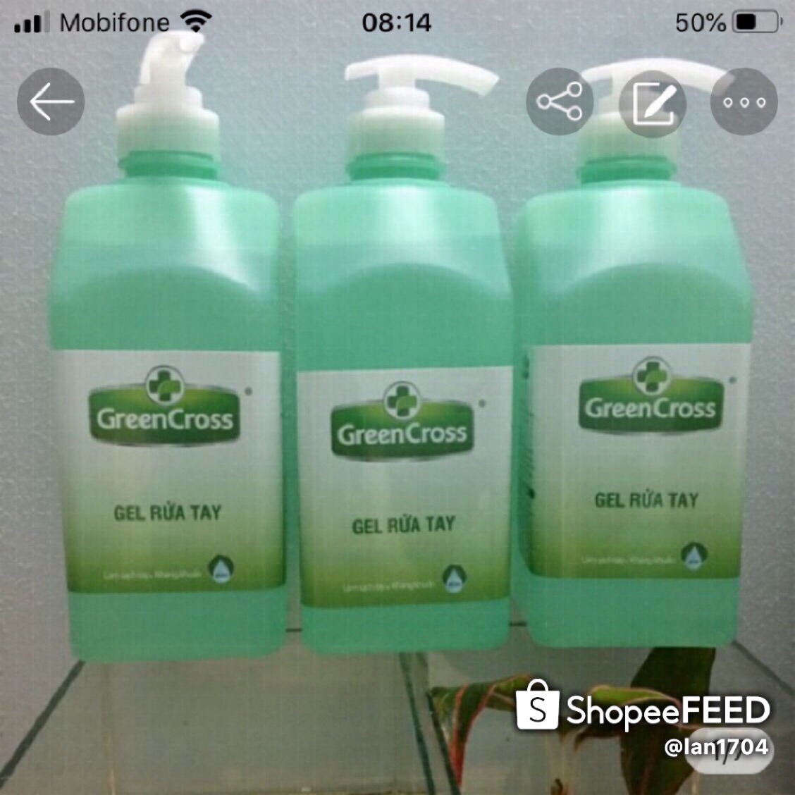 [HCM]Gel rửa tay khô Green Cross 500ml