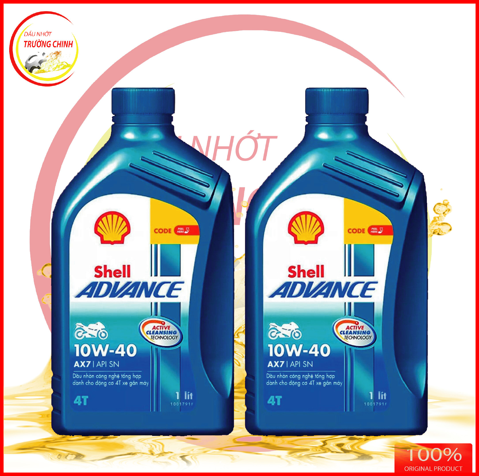 Shell Advance 4T AX7 10W40 Synthetic Based dành cho xe số