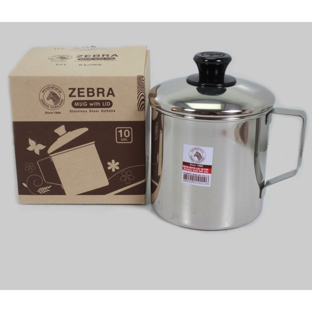 Ca Nươc Inox Zebra Có Nắp 10 cm