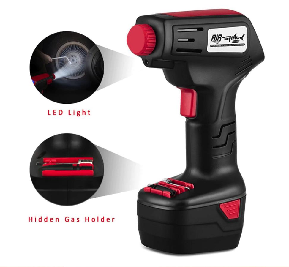 Home and Garden - Máy Bơm Lốp Air Pump (Đen đỏ)