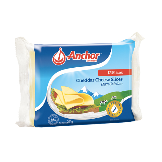 Độc Quyền Miền Bắc Phô mai Cheddar Anchor 12 Lát Nhập Khẩu New Zealand Gói