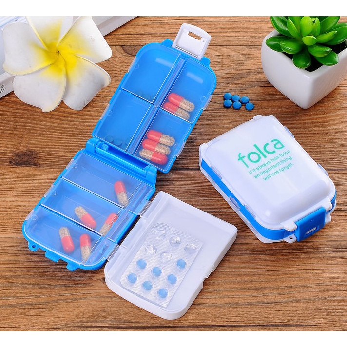 Hộp chia thuốc 3 tầng 8 ngăn tiện lợi