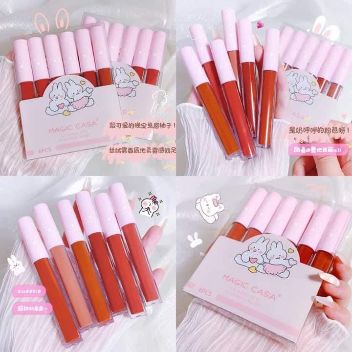 Set 6 Son Kem Lì Thỏ MengMeng MAGIC CASA