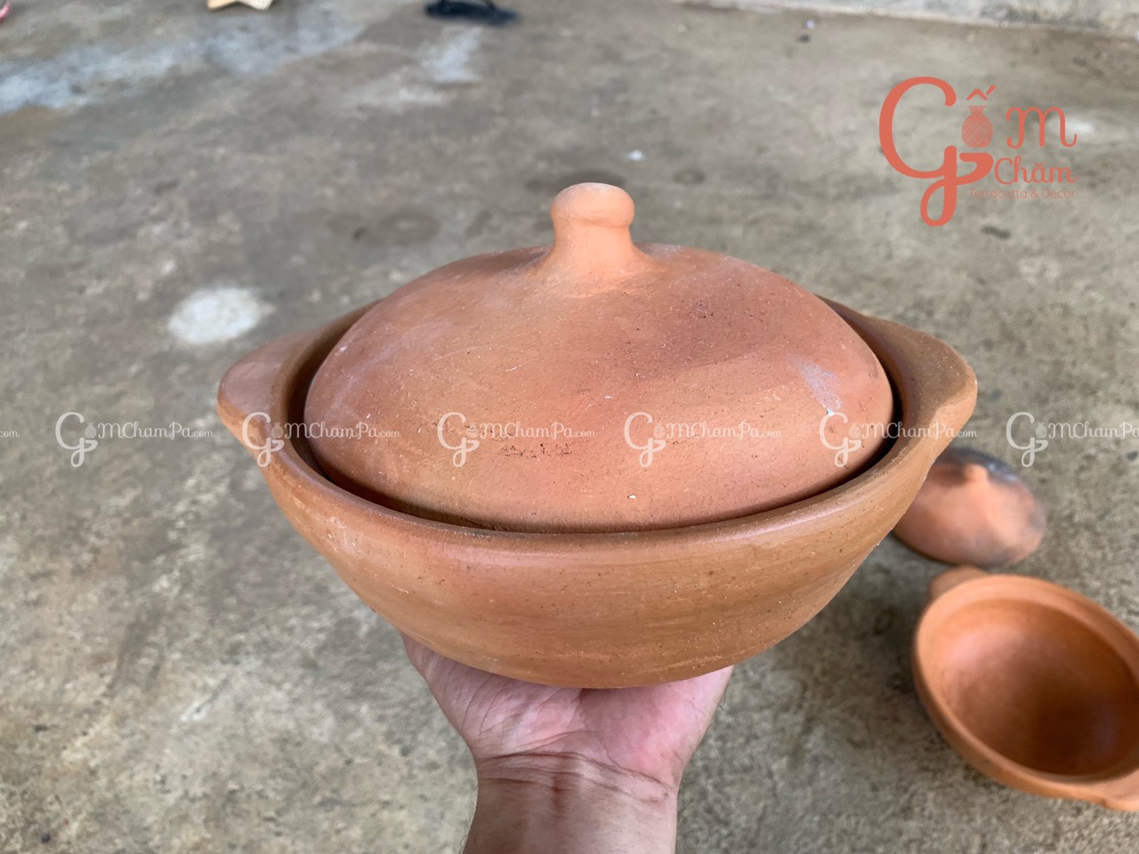 Nồi đất kho cá thịt chịu nhiệt tốt loại 1 gốm chăm