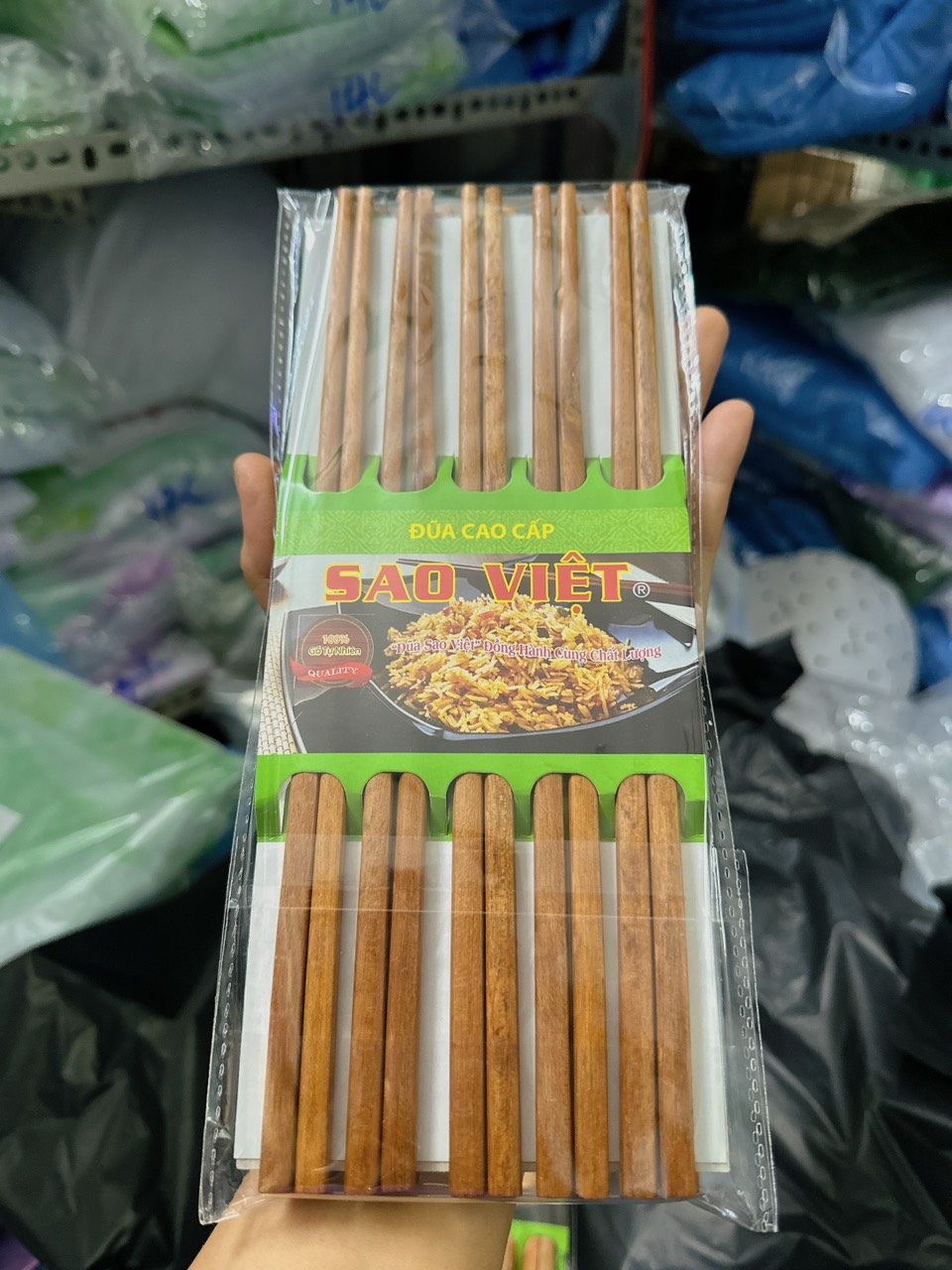 Combo 10 Đôi Đũa Gổ Căm Xe Nâu