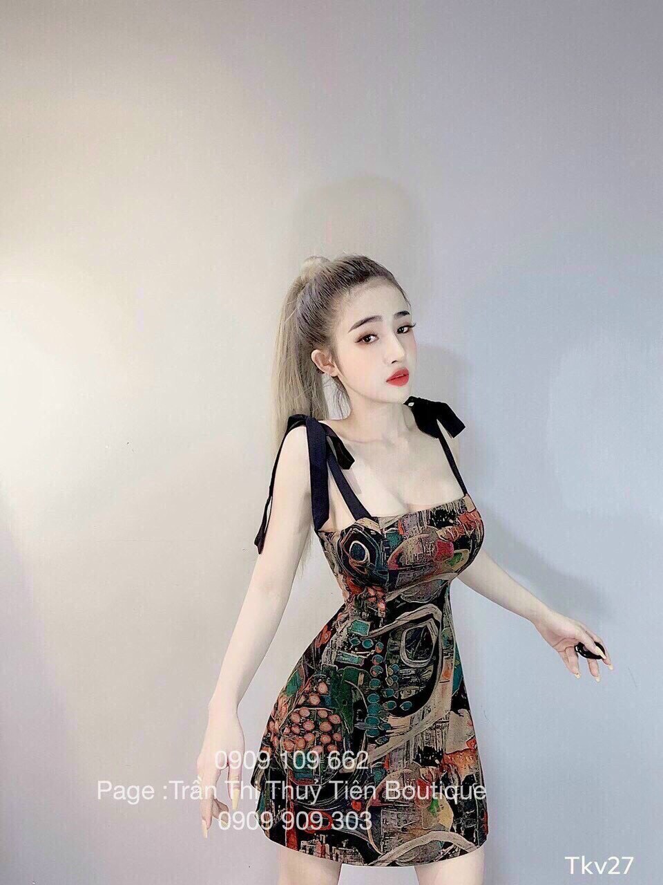 [HCM]ĐẦM BODY 2 DÂY IN HOA VĂN CỰC SANG CHẢNH