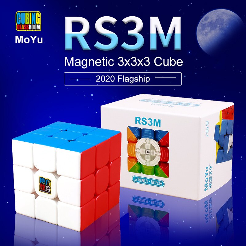 Rubik 3x3 Nam Châm Moyu RS3M Magnetic Flagship Rubic 3 Tầng Khối Lập Phương 3x3x3 Đồ Chơi Trí Tuệ