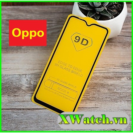 Kính Cường Lực full màn Oppo A1K, A3S, A5S, A7, F7, F9, F11, F11 Pro, K3, Reno, Reno2, Reno2F, A5 2020, A9 2020