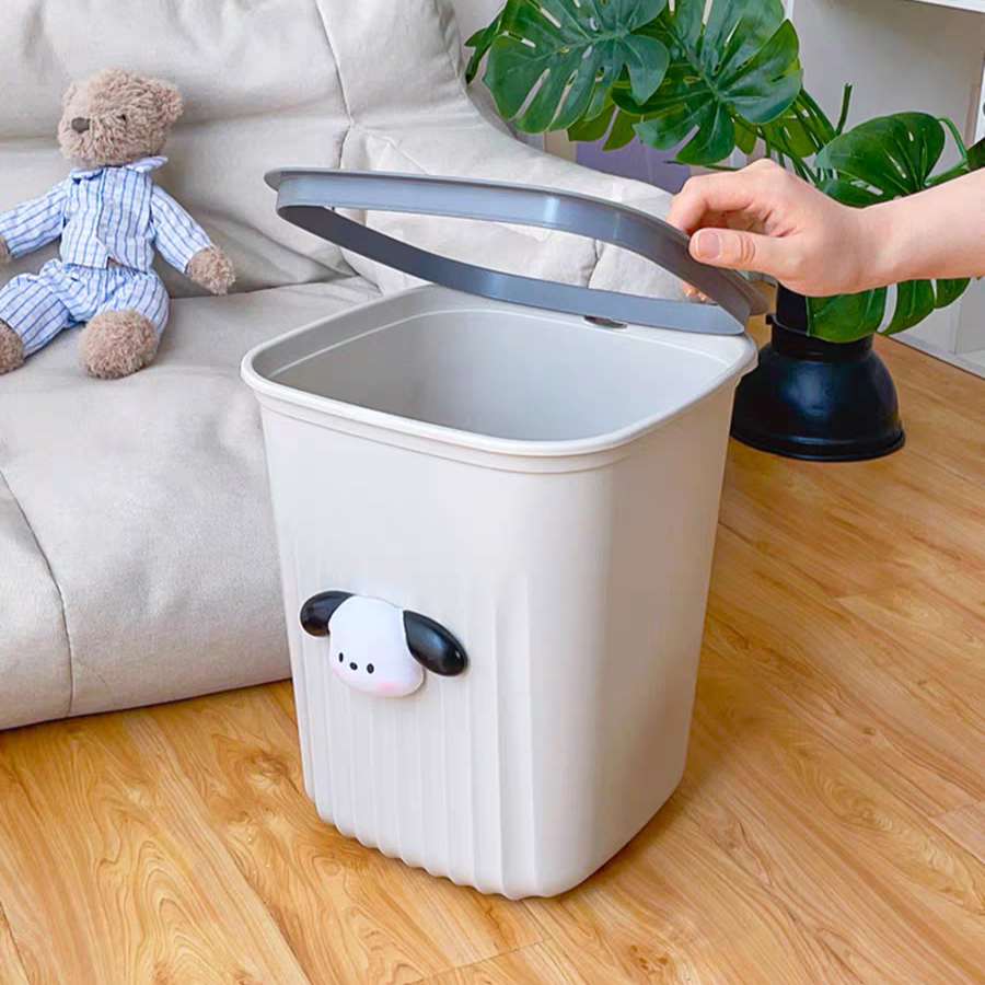 Thùng Rác, Thùng Đựng Rác Mini Để Văn Phòng Phòng Ngủ Tiện Lợi Có Kèm Gấu Xinh Xắn P.C