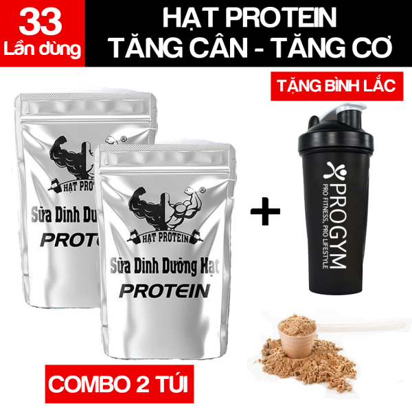 (Tặng bình lắc) COMBO 2 túi Sữa Tăng Cân Tăng Cơ - Hạt Protein - Bột ngũ cốc Tăng Cân Tăng Cơ