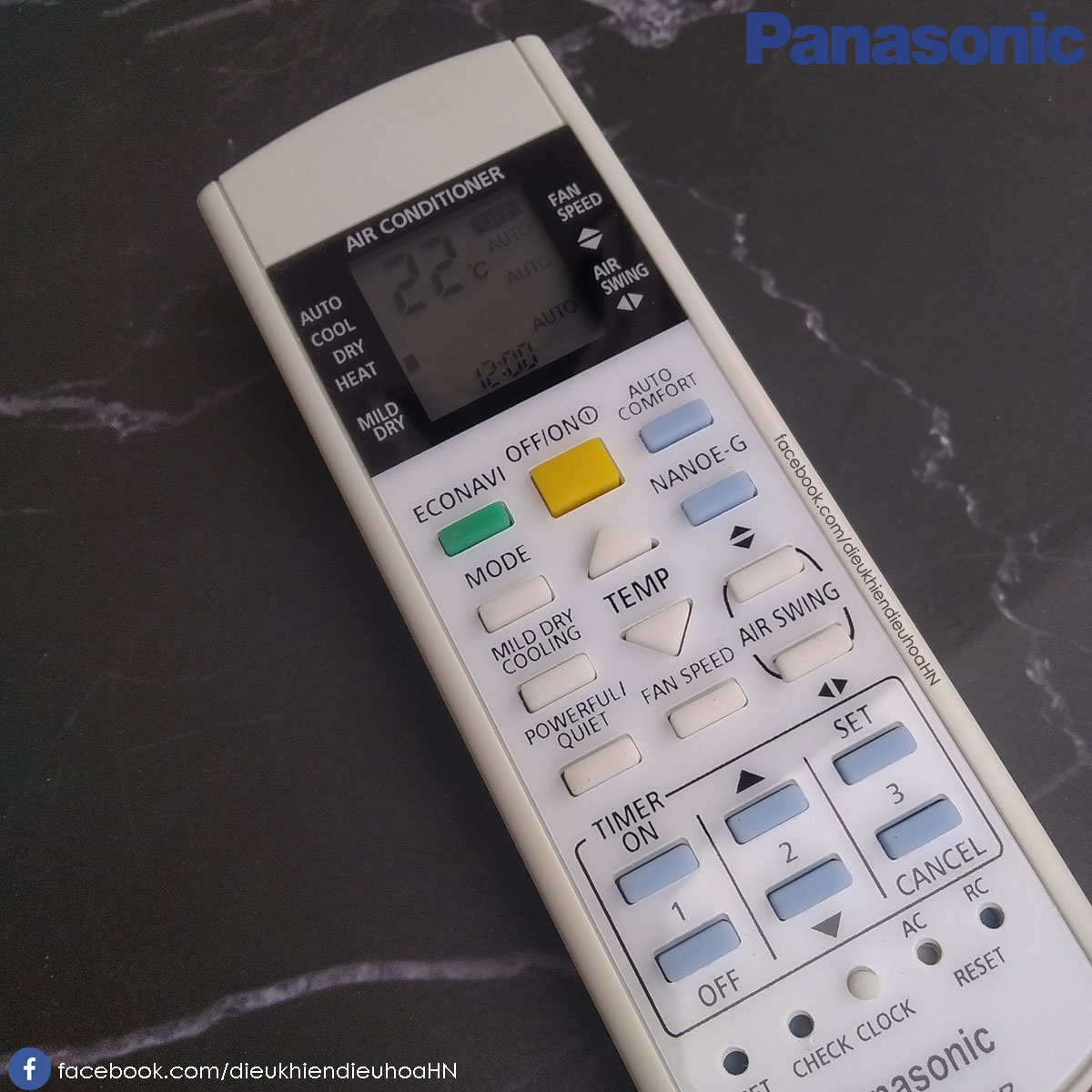 Remote máy lạnh Panasonic 2 chiều Econavi