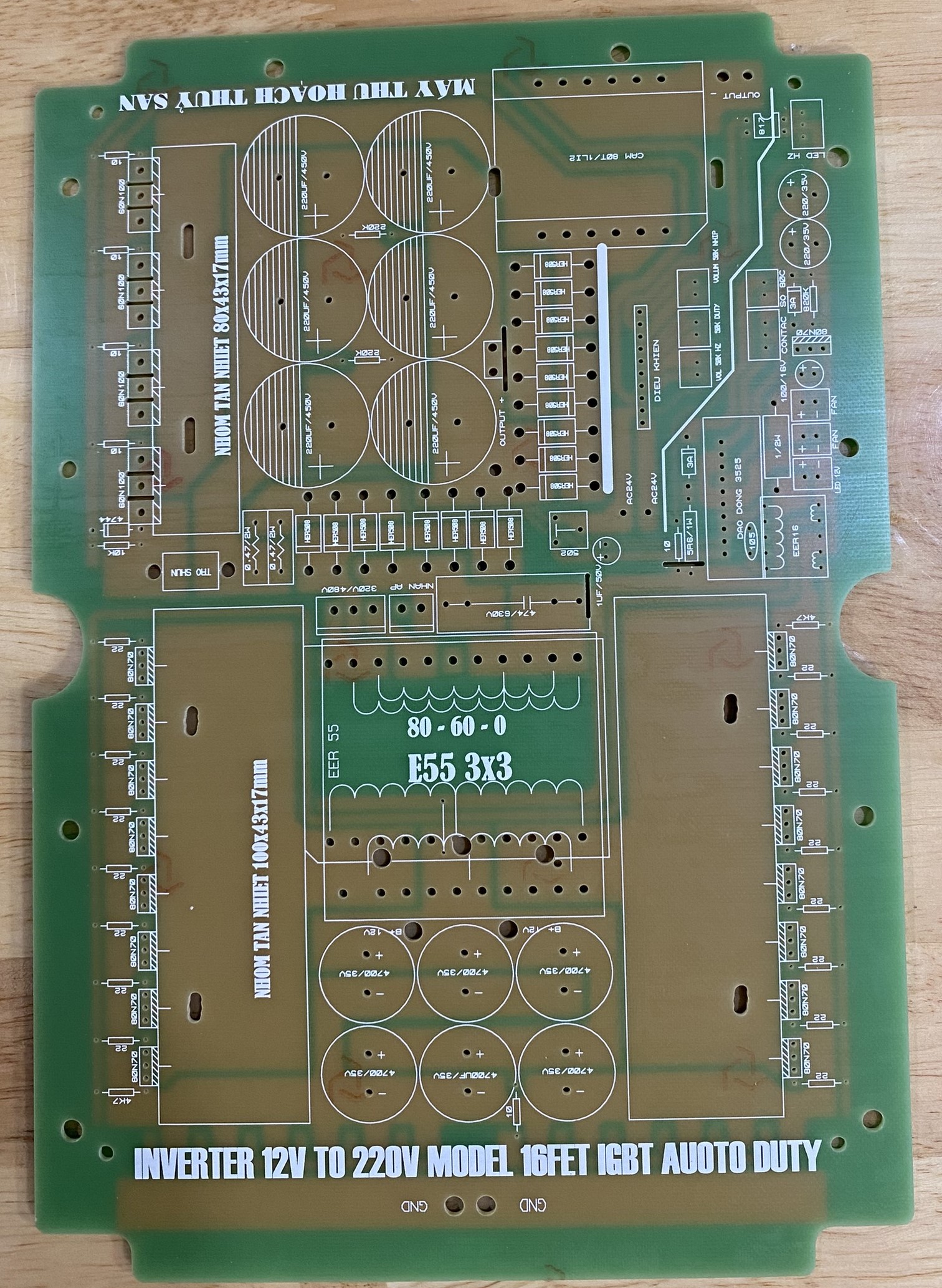 PCB bo mạch kích điện 16 fet băm IGBT