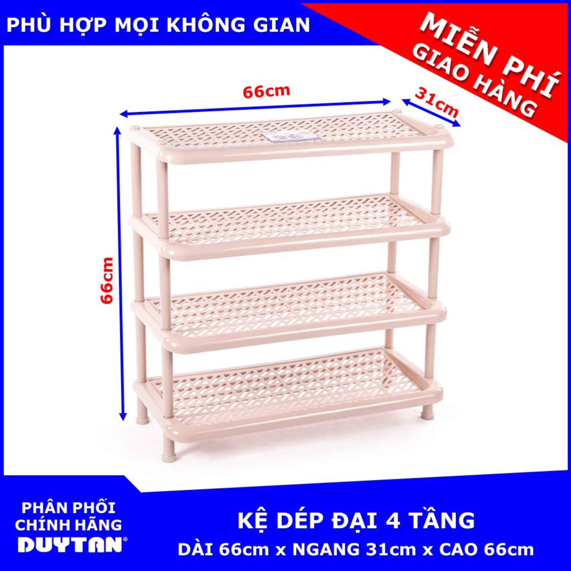Kệ dép đại Duy Tân 4 tầng - Giao màu mẫu nhiên