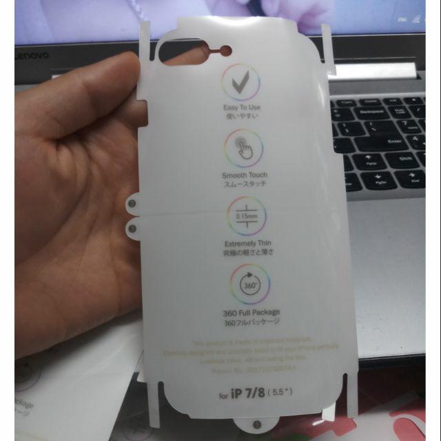 Miếng dán mặt lưng Film PPF cho Iphone 7Plus/8Plus