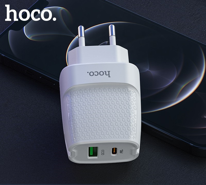 Cốc Sạc Nhanh Hoco C85A Pd20W + Qc3.0 2 Cổng Sạc TypeC Và USB