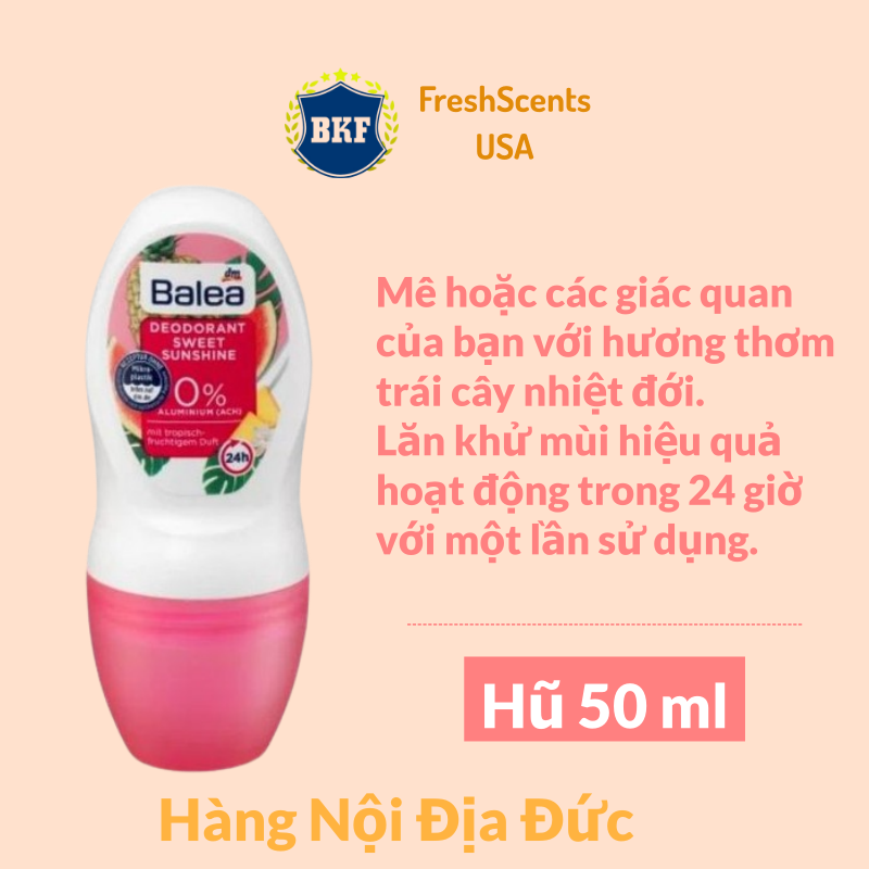 Lăn nách Mùi Balea 50ml - Nhập Khẩu Đức