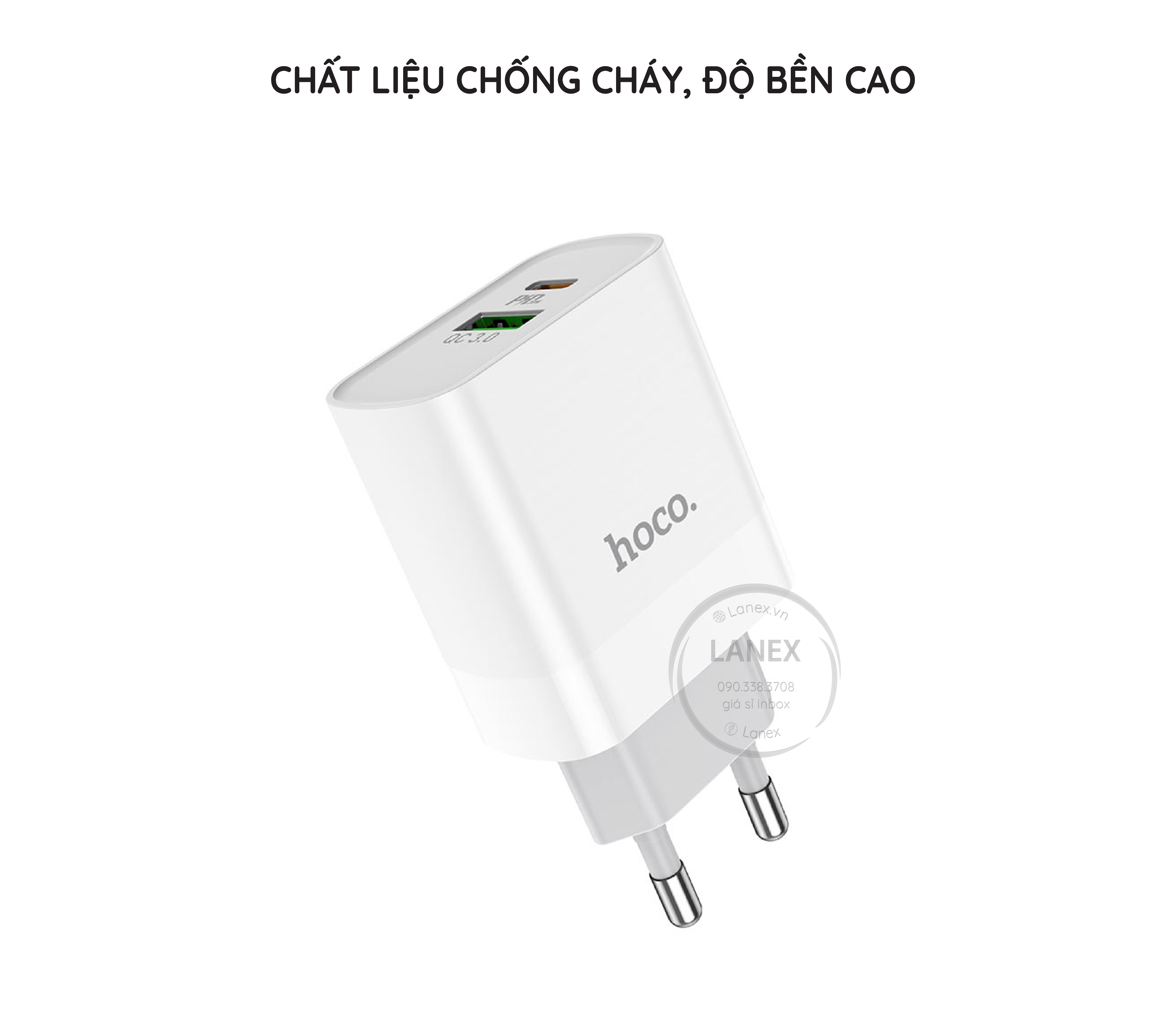 Cóc Sạc Nhanh Hoco C80a 1 Cổng Usb Pd Qc3.0 20w