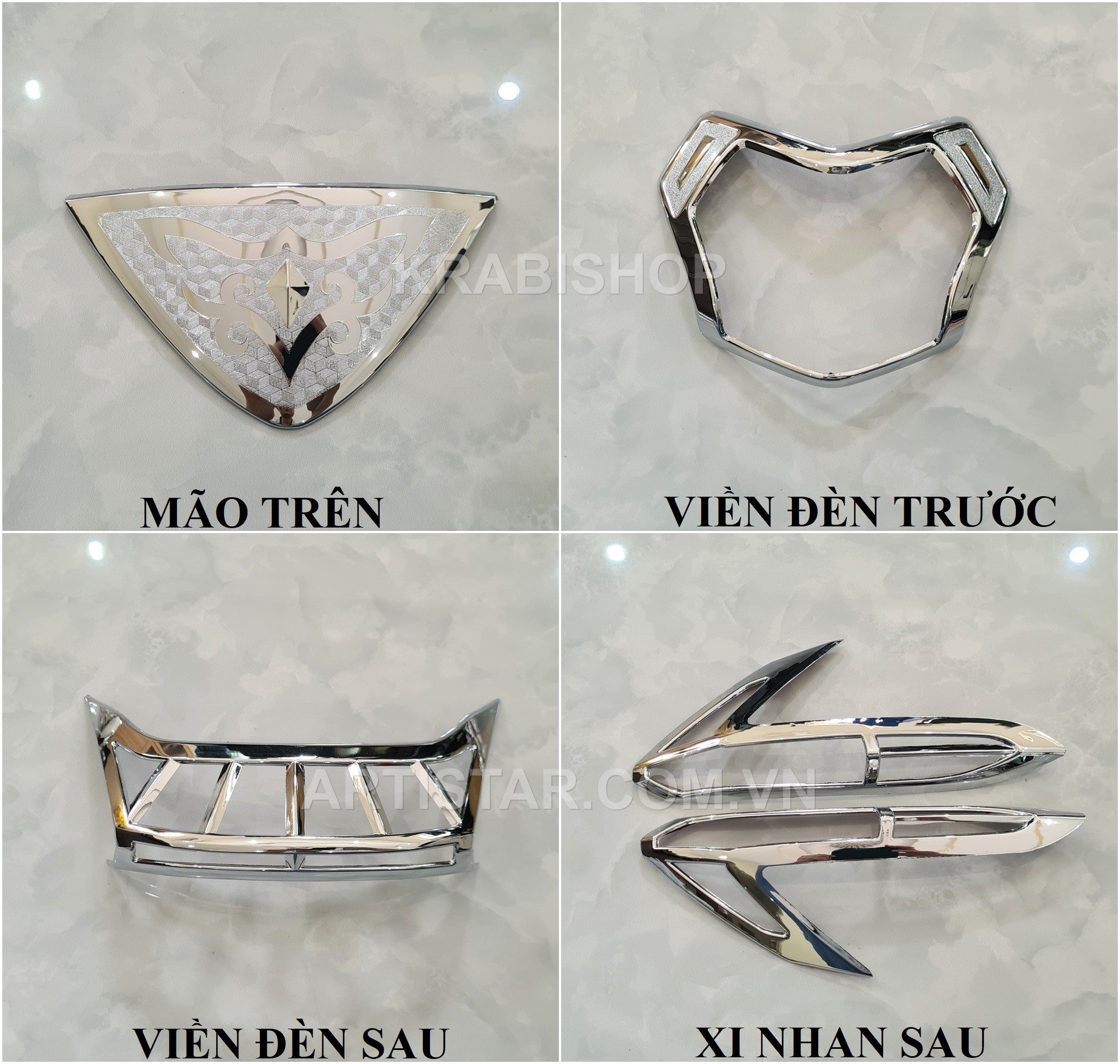 Ốp trang trí Lead 2022-2024 mạ crom Artistar