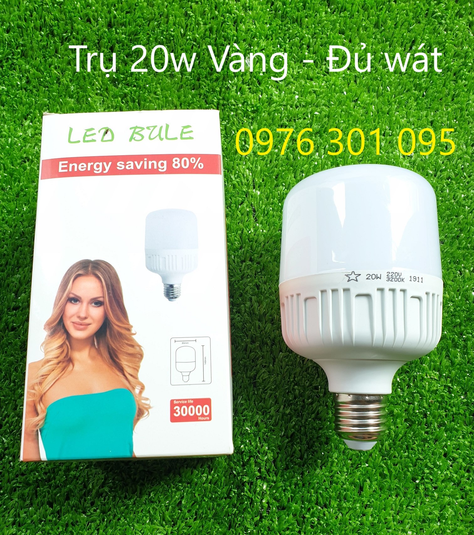 20W Led Pillar Light Bulb (White - Yellow) (Lack of Watts - Enough Watts) - Thien Van Led Light