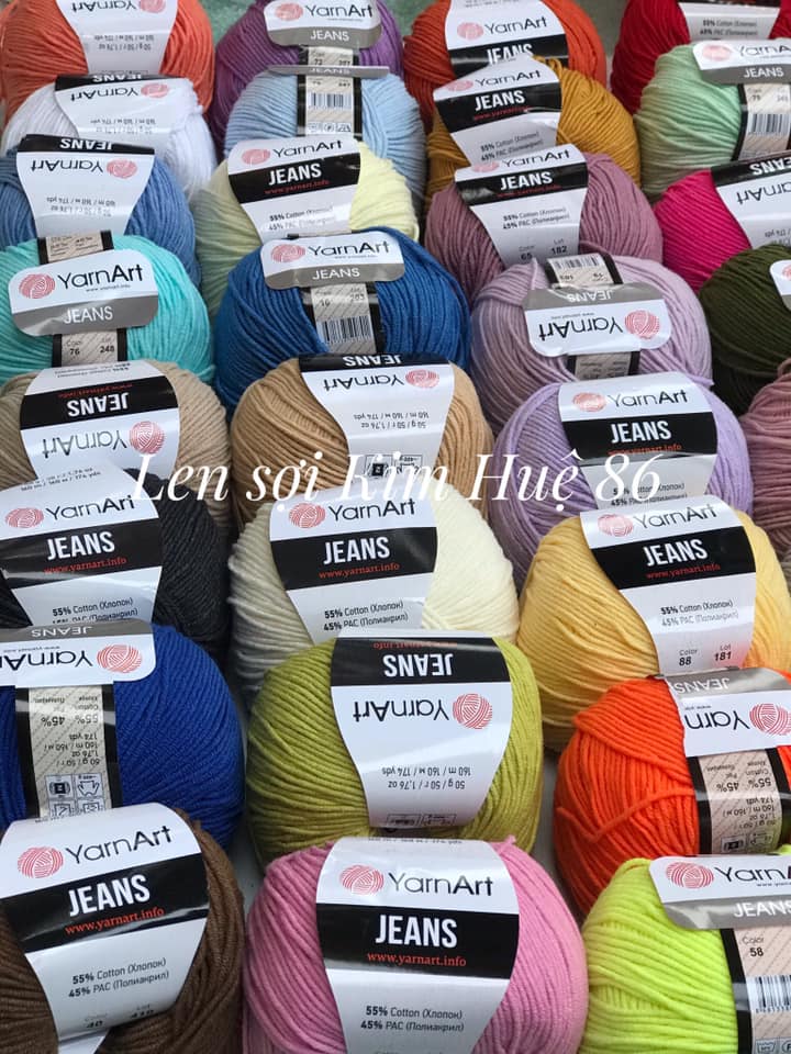 Len Jeans YarnArt ( từ màu 01 đến màu 63)