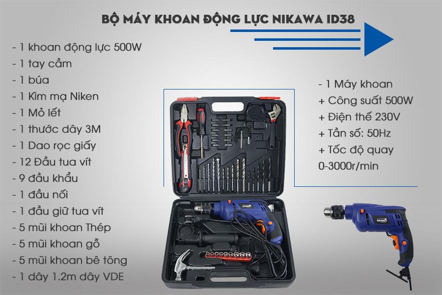 Bộ máy khoan động lực Nikawa ID38