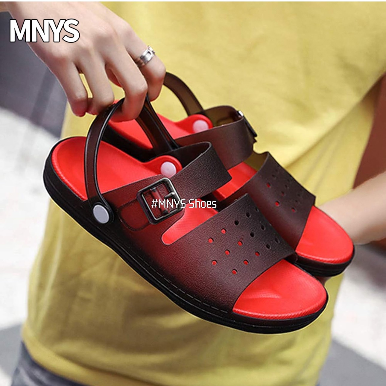 Dép Sandal Nam Nhựa Mềm Siêu Nhẹ Đi Mưa Đi Biển Thời Trang S009, Sục Cross Nam