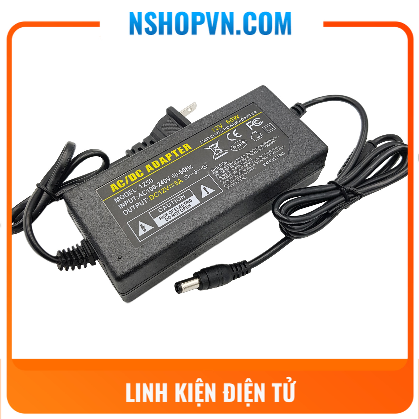Nguồn adapter 12V 5A