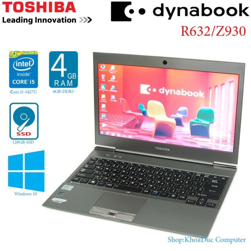 Laptop Toshiba Dynabook R632 Core i5/ 4G ram / SSD 128G/ 13.3 inch HD siêu mỏng nhẹ.
