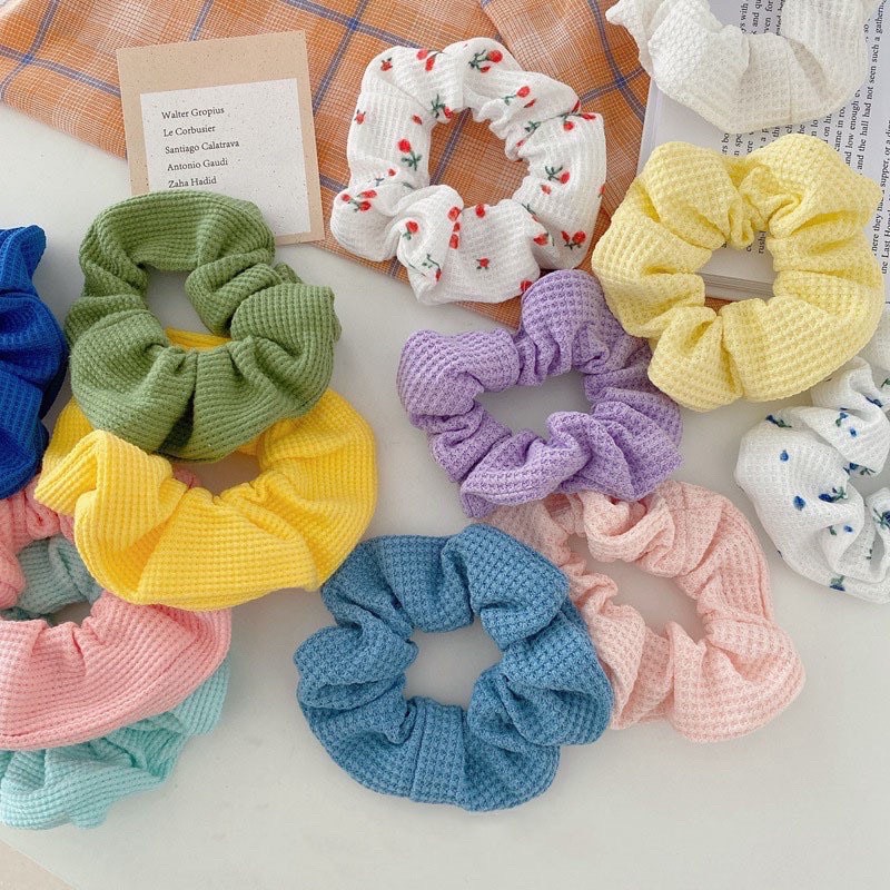Scrunchies cột tóc nữ vải len mềm mịn Miihu