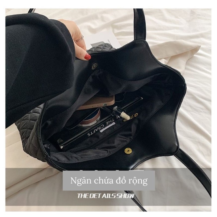 Túi đeo vai vân trám size lớn