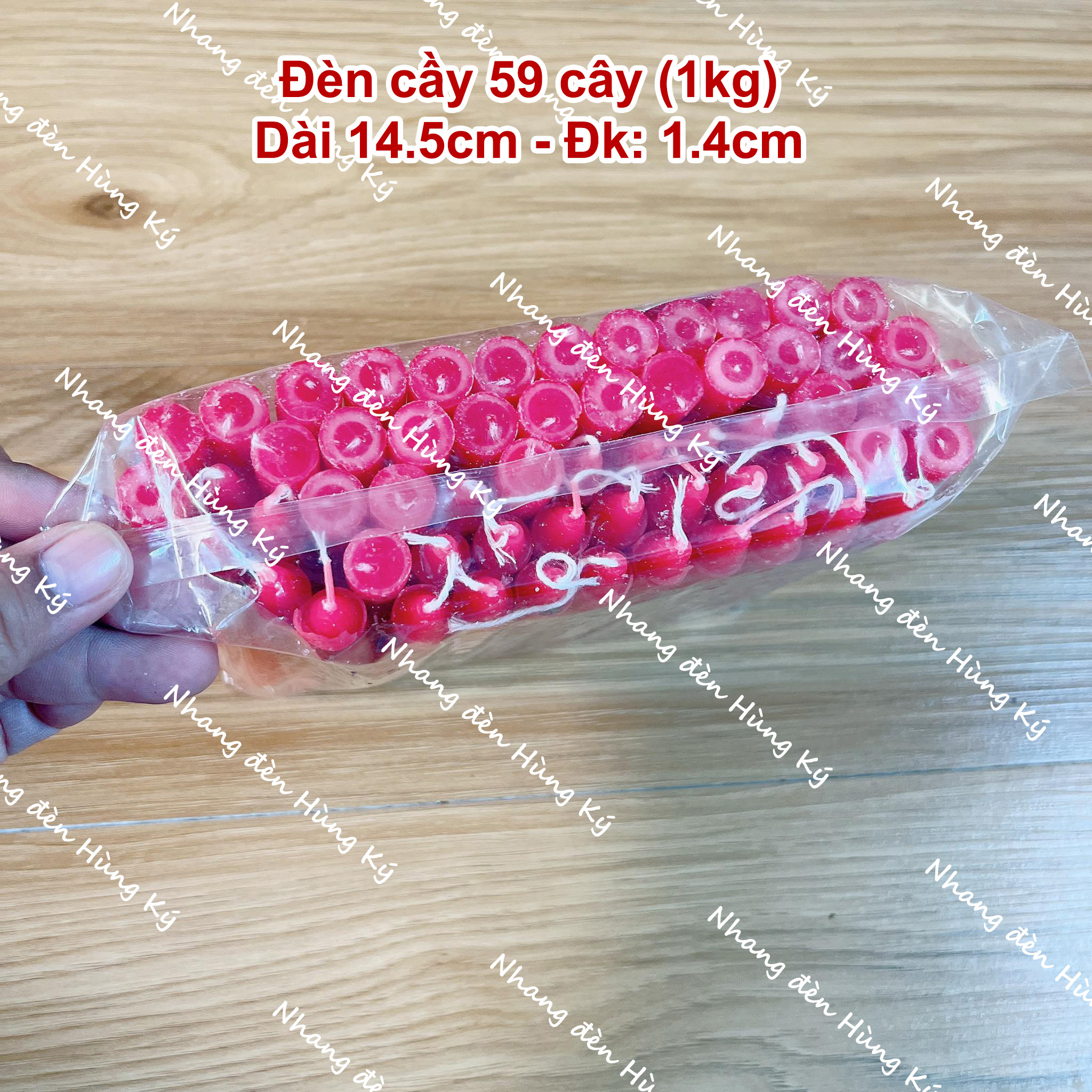 {1kg} Đèn cầy sáp thơm 59 cây 14.5cm