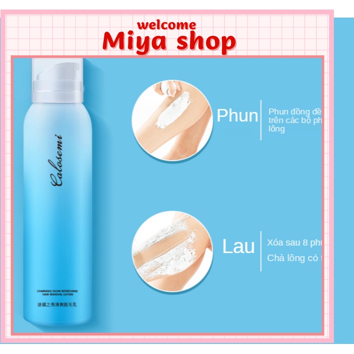 KEM TẨY LÔNG/ XỊT TẨY LÔNG DẠNG BỌT CALOSEMI 150ML
