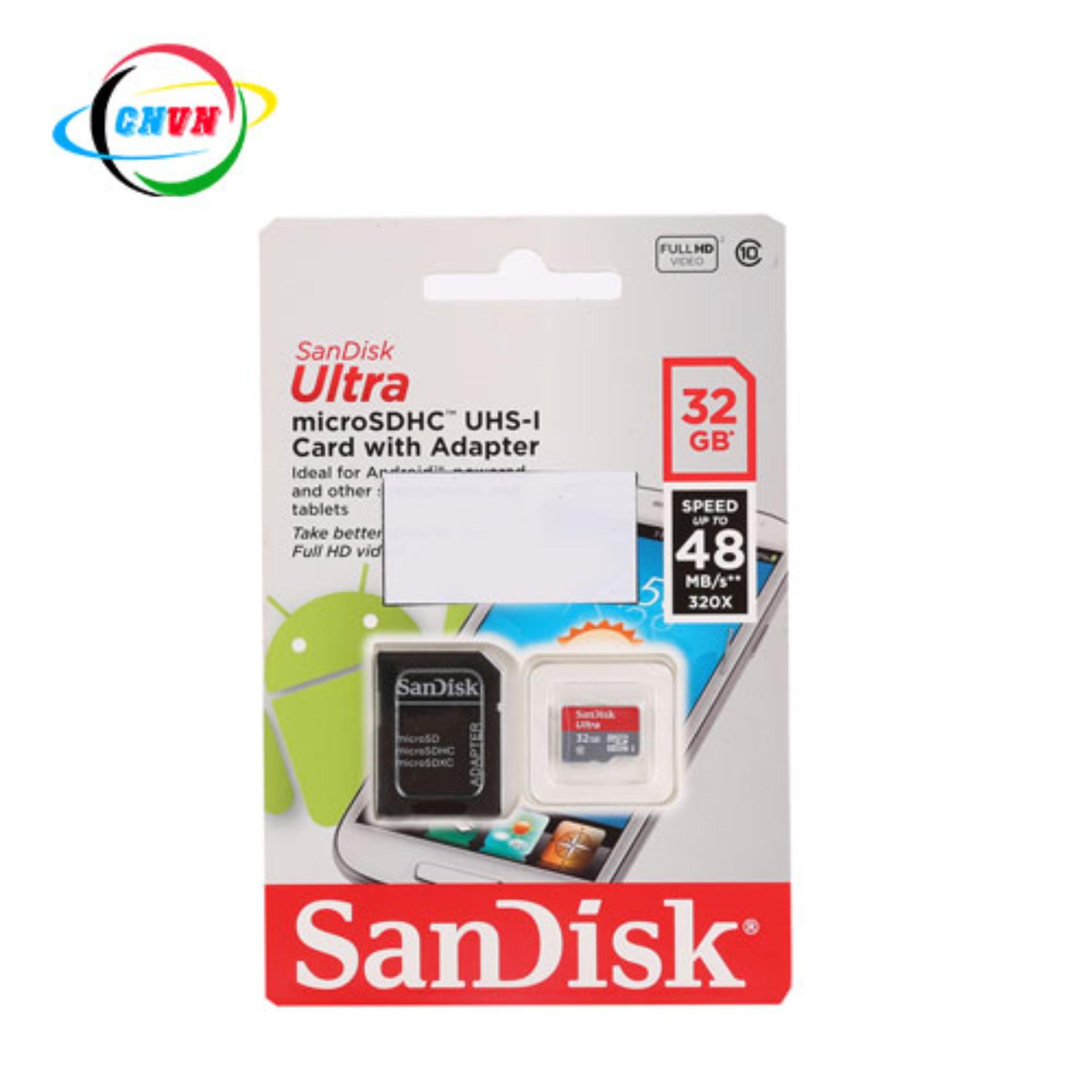 [HCM]Thẻ nhớ Micro SD SanDisk Ultra 32GB Class 10 (new 2018)