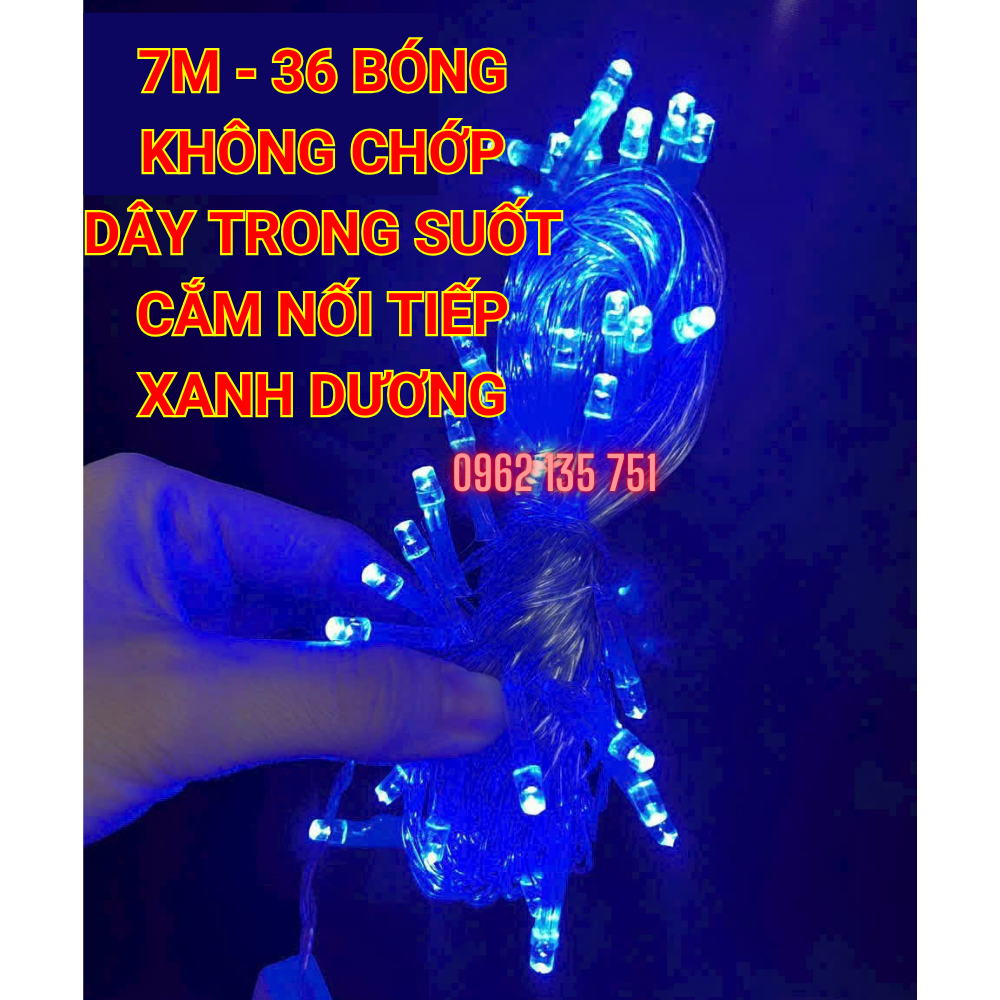Dây đèn LED Trang trí Noel 7m - 36 bóng KHÔNG CHỚP