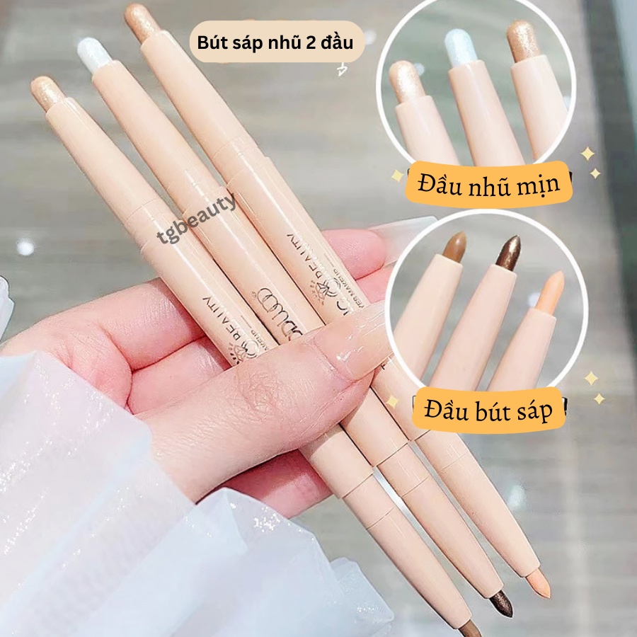 Bút sáp kẻ mắt 2 đầu đa năng wodwod twinkling eye makeup