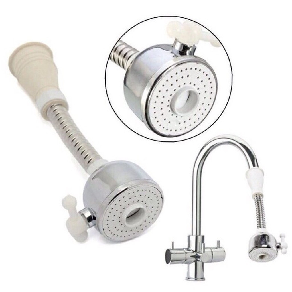 Đầu vòi rửa chén bát tăng áp, điều hướng xoay 360 độ, tiết kiệm nước, Đầu vòi mềm xoay linh hoạt cho vòi rửa chén
