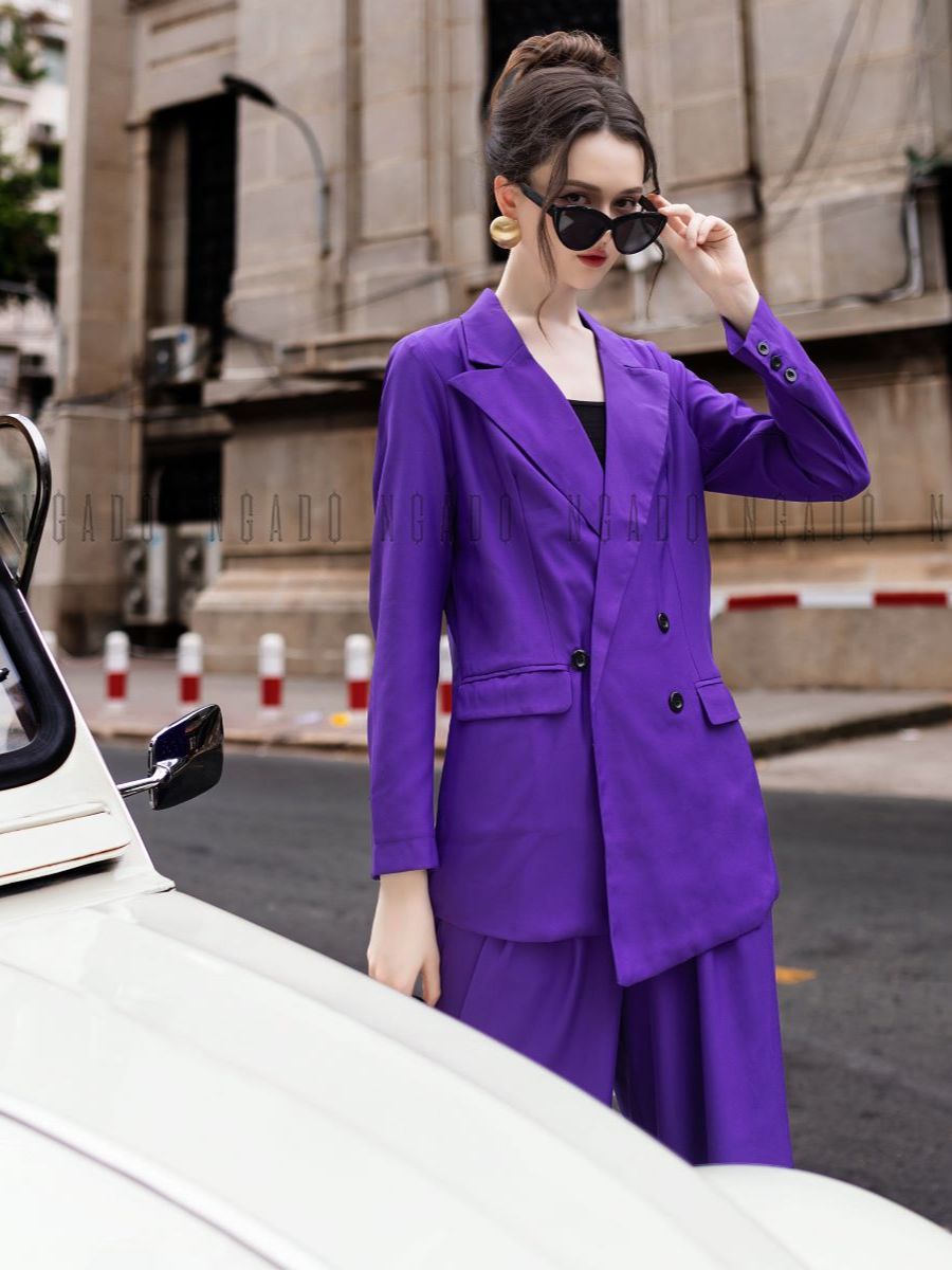 [30.10 - Nhập FALAZLIVE02 giảm 200K] Set áo vest tím NGADO