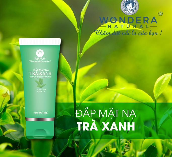 Kem đắp mặt nạ trà xanh thảo dược wondera 150g