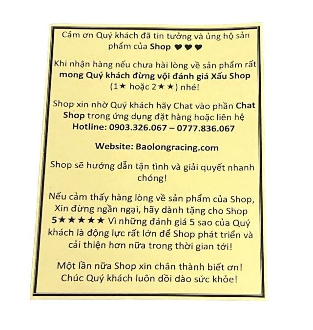 Tem Thư Cảm Ơn Khách Hàng