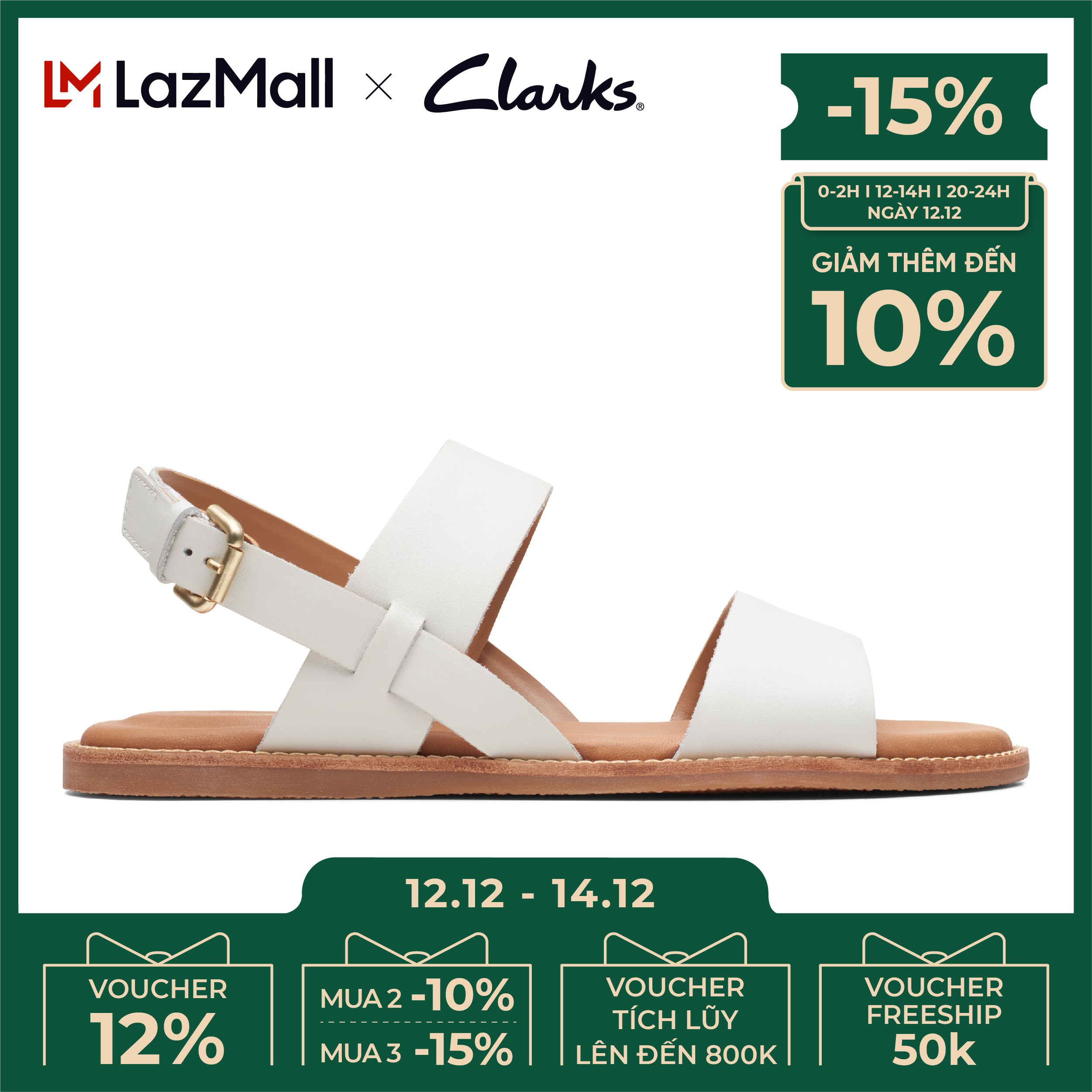 Giày Sandal Da Nữ Clarks - Karsea Strap