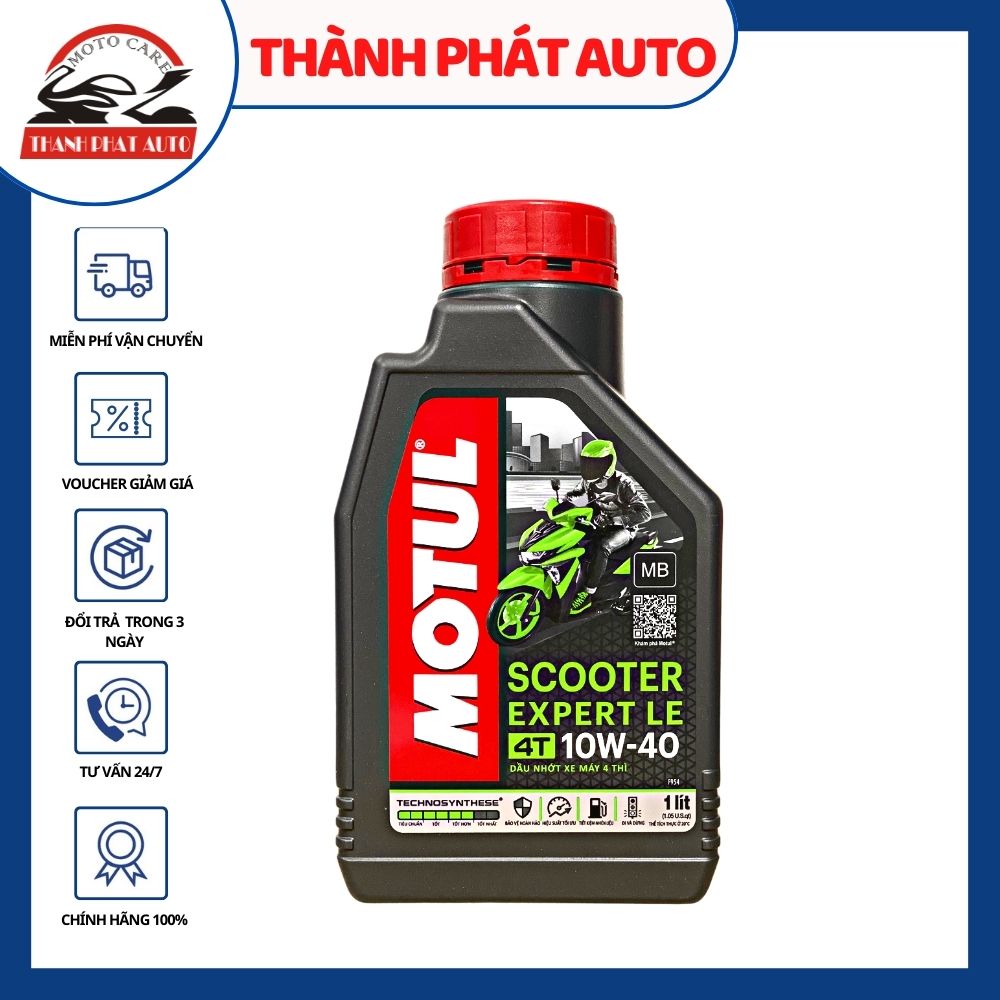 [HCM]Nhớt cao cấp cho xe tay ga Motul Scooter Expert LE 10W40 1L êm xe nhẹ máy chất lượng ổn định