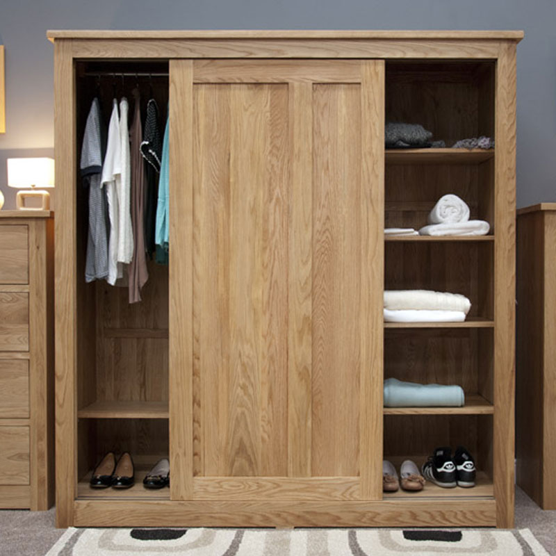 [Freeship][Trả góp 0%] Tủ quần áo cửa lùa 2 cánh lớn IBIE IBSD2O màu tự nhiên, tùy chọn kích thước