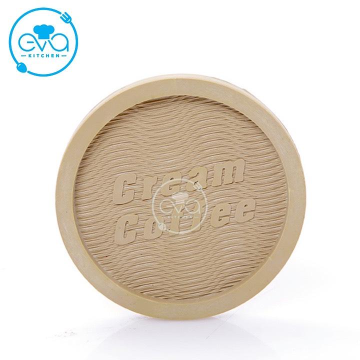 Combo 10 đế lót ly nhựa dẻo giả gỗ cao cấp